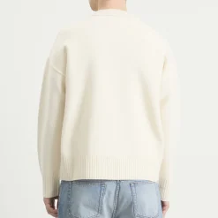 AMI Paris Crewneck Sweater With Contrasted Ami De Coeur