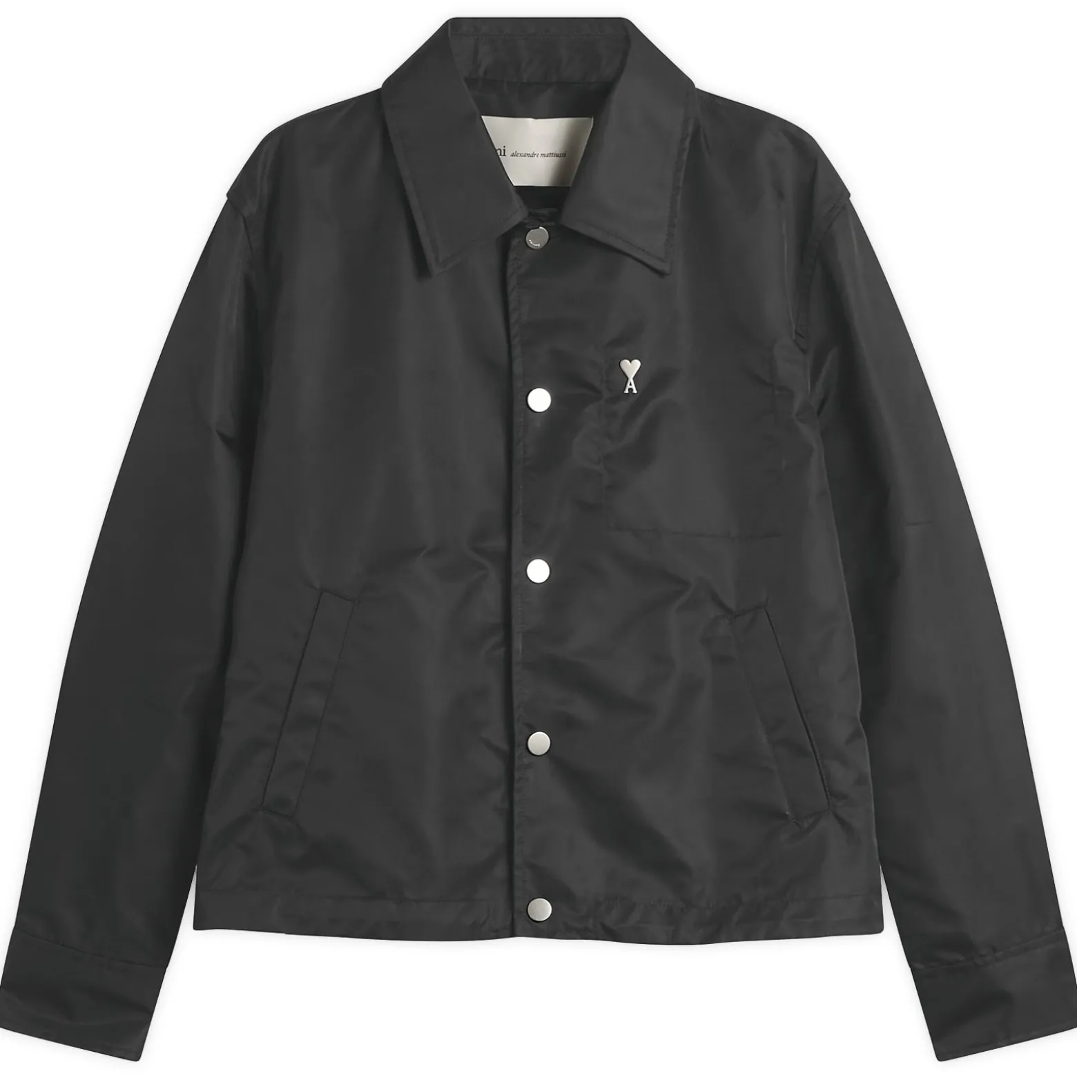 AMI Paris Denim Jacket With Ami De Coeur Stud