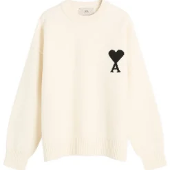AMI Paris Felted Merino Wool Knit ADC Crew Neck Jumper