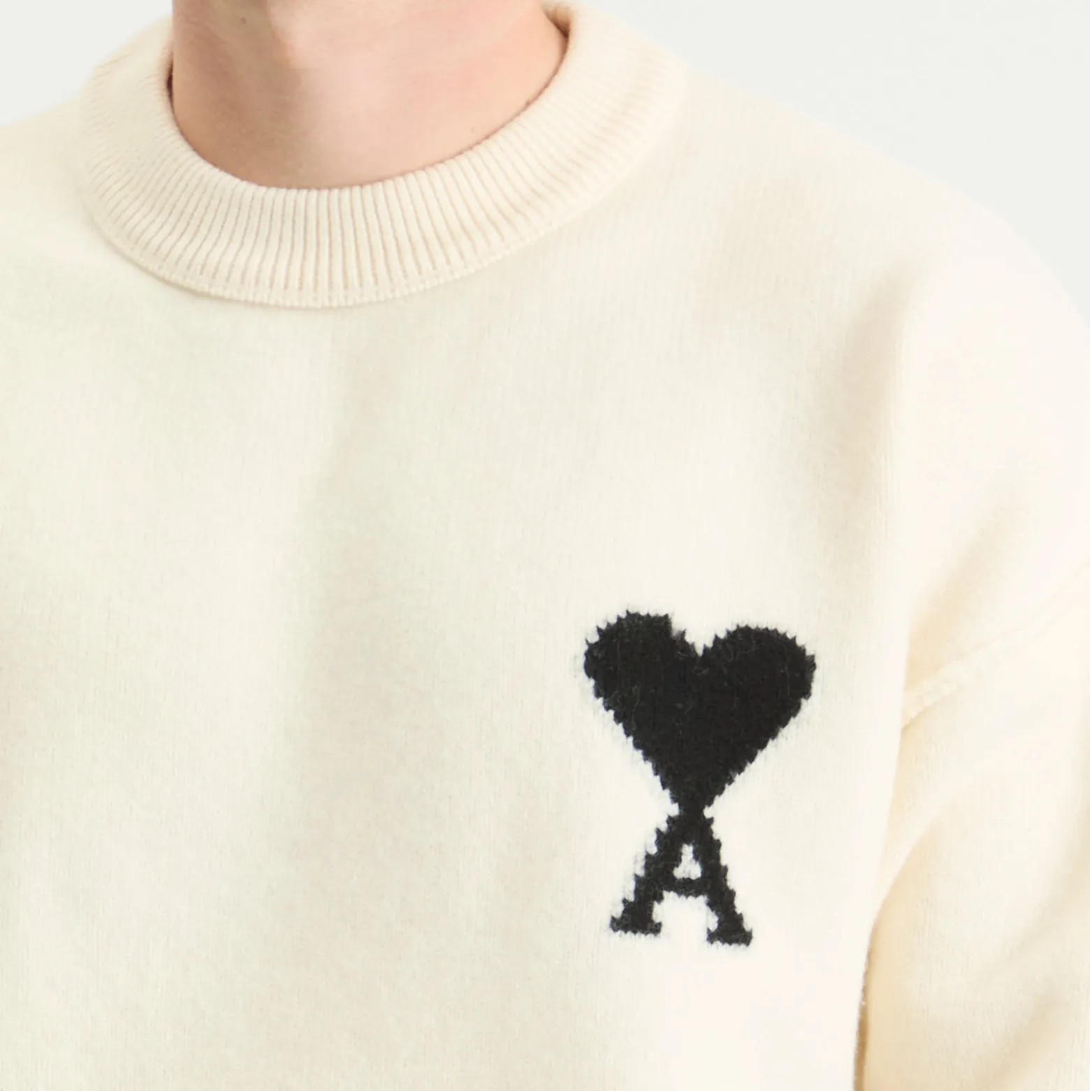 AMI Paris Felted Merino Wool Knit ADC Crew Neck Jumper