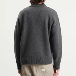 AMI Paris Felted Merino Wool Knit ADC Crew Neck Jumper
