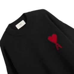 AMI Paris Felted Merino Wool Knit ADC Crew Neck Jumper