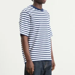 AMI Paris Short Sleeve Boxy Fit Mariniere T-Shirt