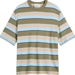 AMI Paris Short Sleeve Oversized Striped T-Shirt