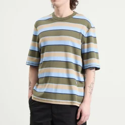 AMI Paris Short Sleeve Oversized Striped T-Shirt