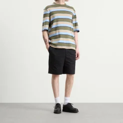 AMI Paris Short Sleeve Oversized Striped T-Shirt