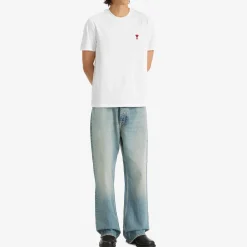AMI Paris Small Red ADC Classic T-Shirt