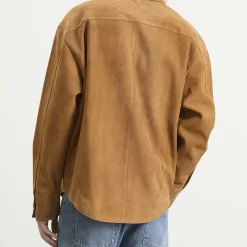 AMI Paris Suede Buttoned Overshirt