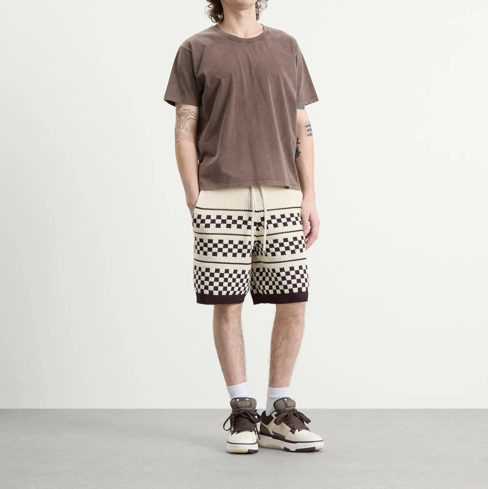 AMIRI Checkered Mesh Shorts