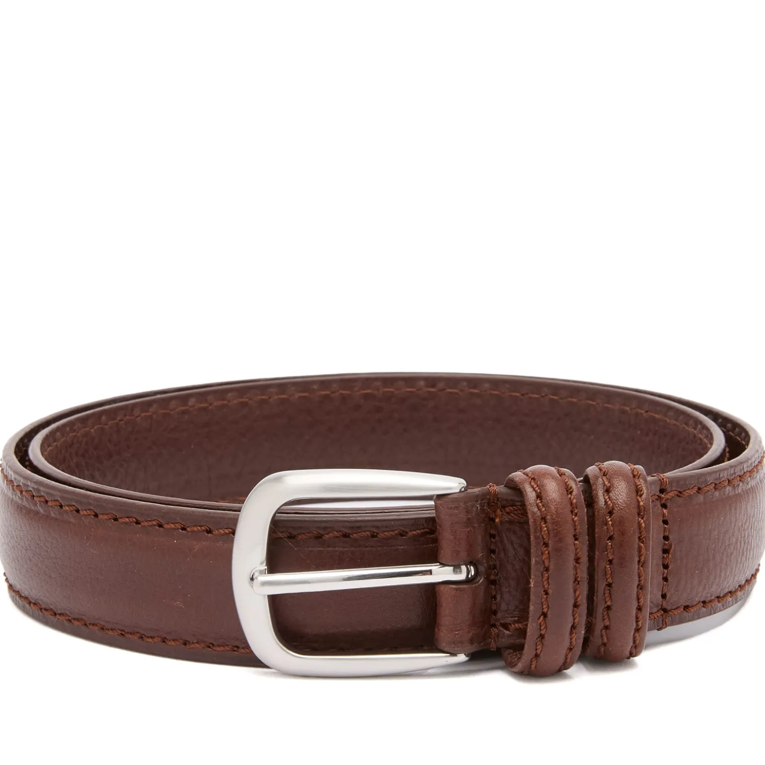 Anderson's Narrow Stitch Trimmed Leather Belt