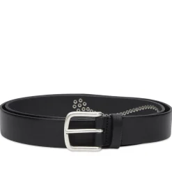 Andersons Narrow Stud Trimmed Leather Belt