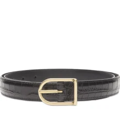 Andersons Slim Alligator Print Leather Belt
