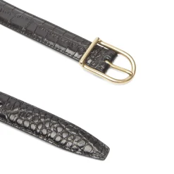 Andersons Slim Alligator Print Leather Belt