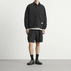 and wander Crinkled Nylon Shirt Jacket