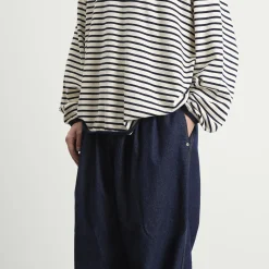 Anglan Rigid Indigo Denim Balloon Pants