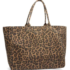 Anine Bing Leo Canvas Tote Leopard Bag