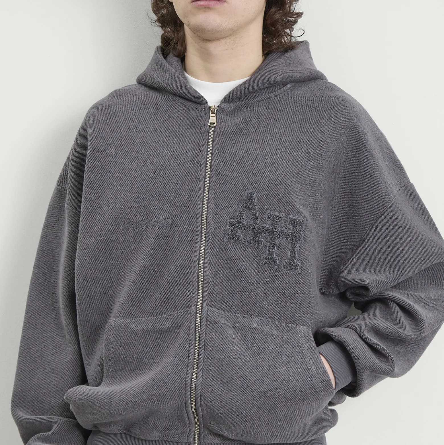 ANNIE HOOD Inside Out College Zip Hoodie