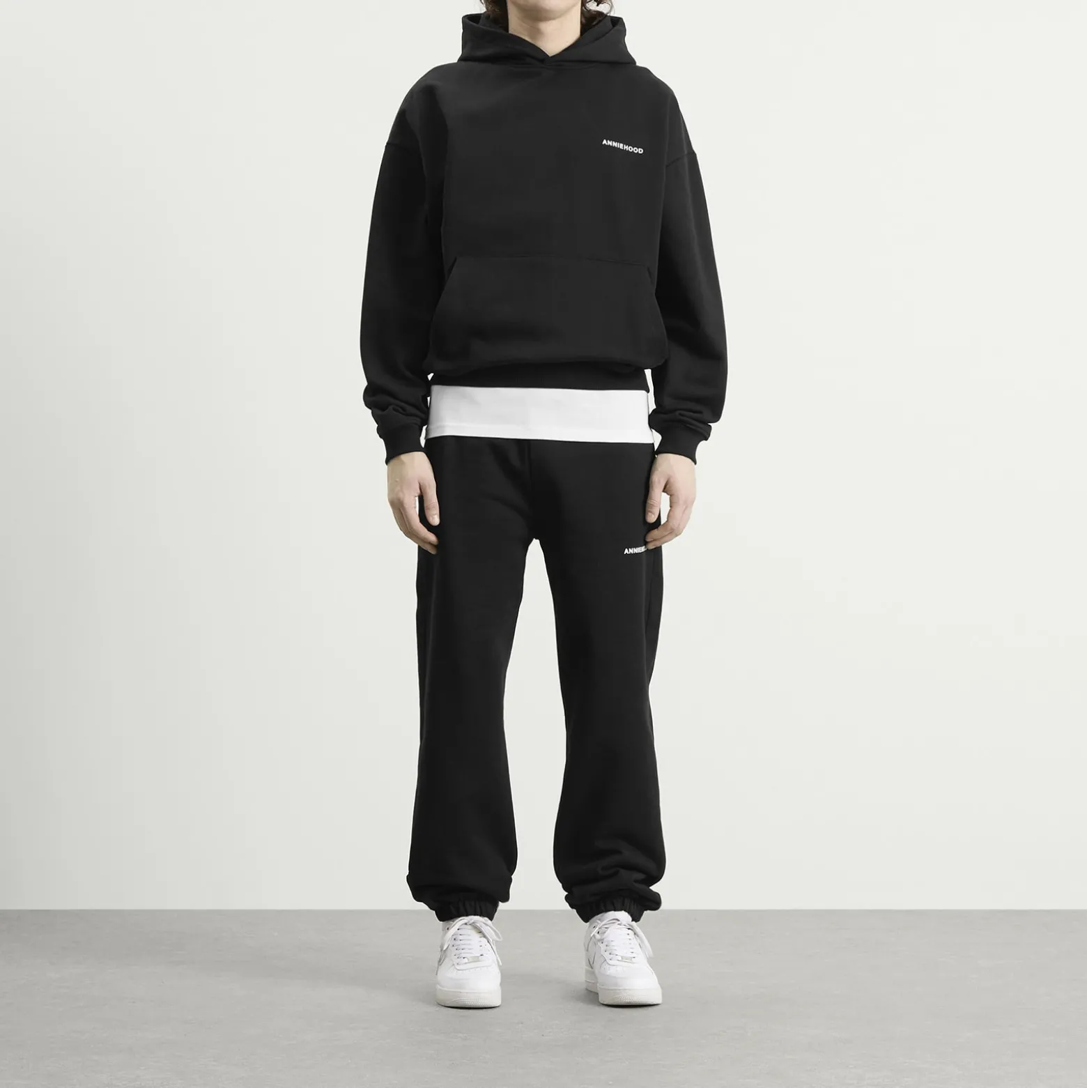 ANNIE HOOD Mini Logo Hoodie