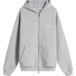 ANNIE HOOD Mini Logo Zip Hoodie