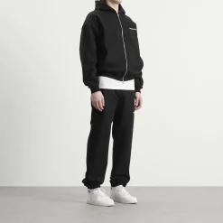 ANNIE HOOD Mini Logo Zip Hoodie