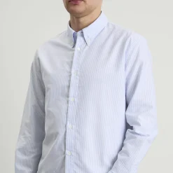 A.P.C. Greg Logo Button Down Stripe Shirt