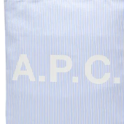 A.P.C. Striped Poplin Lou Tote Bag
