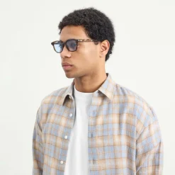 A. SOCIETY Navy Sunglasses