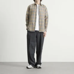 Auralee Airy Wool Check Shirt