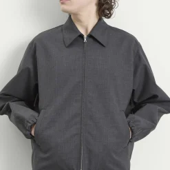 Auralee Bonded Tropical Wool Zip Blouson