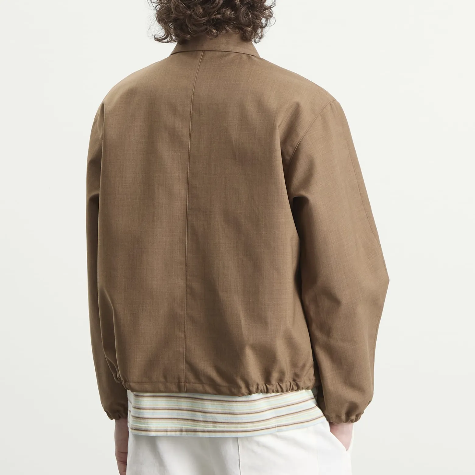 Auralee Bonded Tropical Wool Zip Blouson