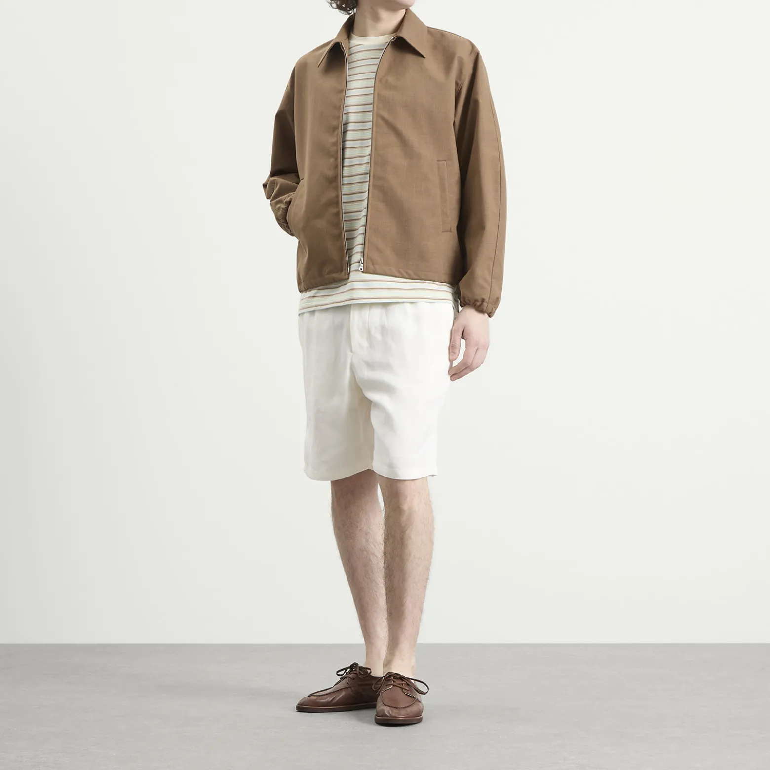 Auralee Bonded Tropical Wool Zip Blouson