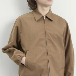 Auralee Bonded Tropical Wool Zip Blouson