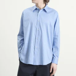 Auralee Cotton Silk Stripe Shirt