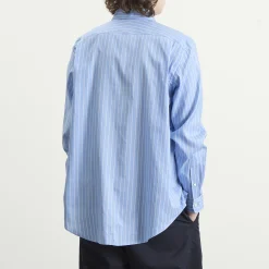 Auralee Cotton Silk Stripe Shirt