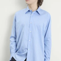 Auralee Cotton Silk Stripe Shirt