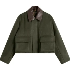 Auralee Flannel Padded Short Jacket