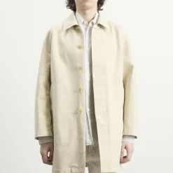 Auralee Garment-Dyed Cotton Heavy Twill Short Coat
