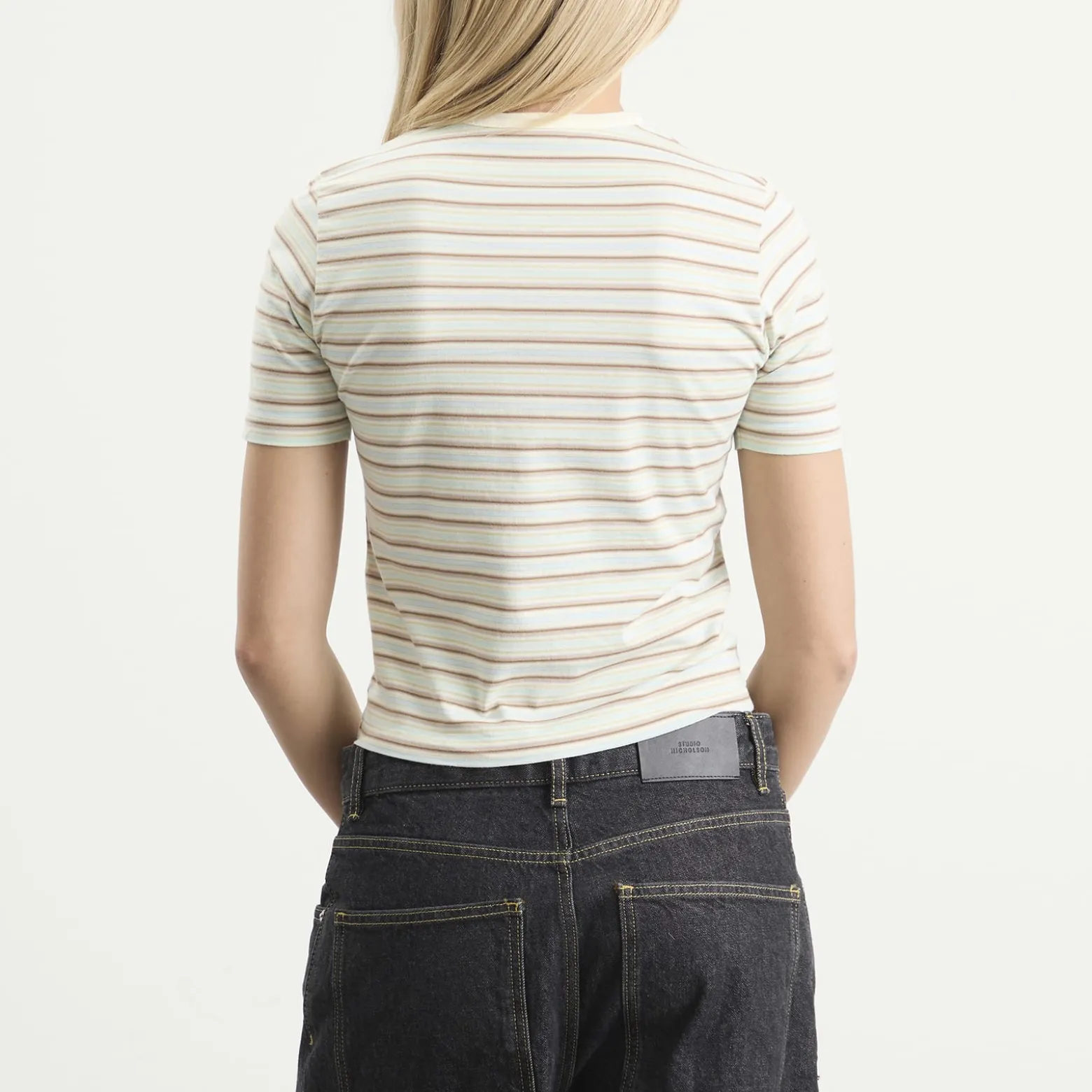 Auralee Gradient Stripe T-Shirt