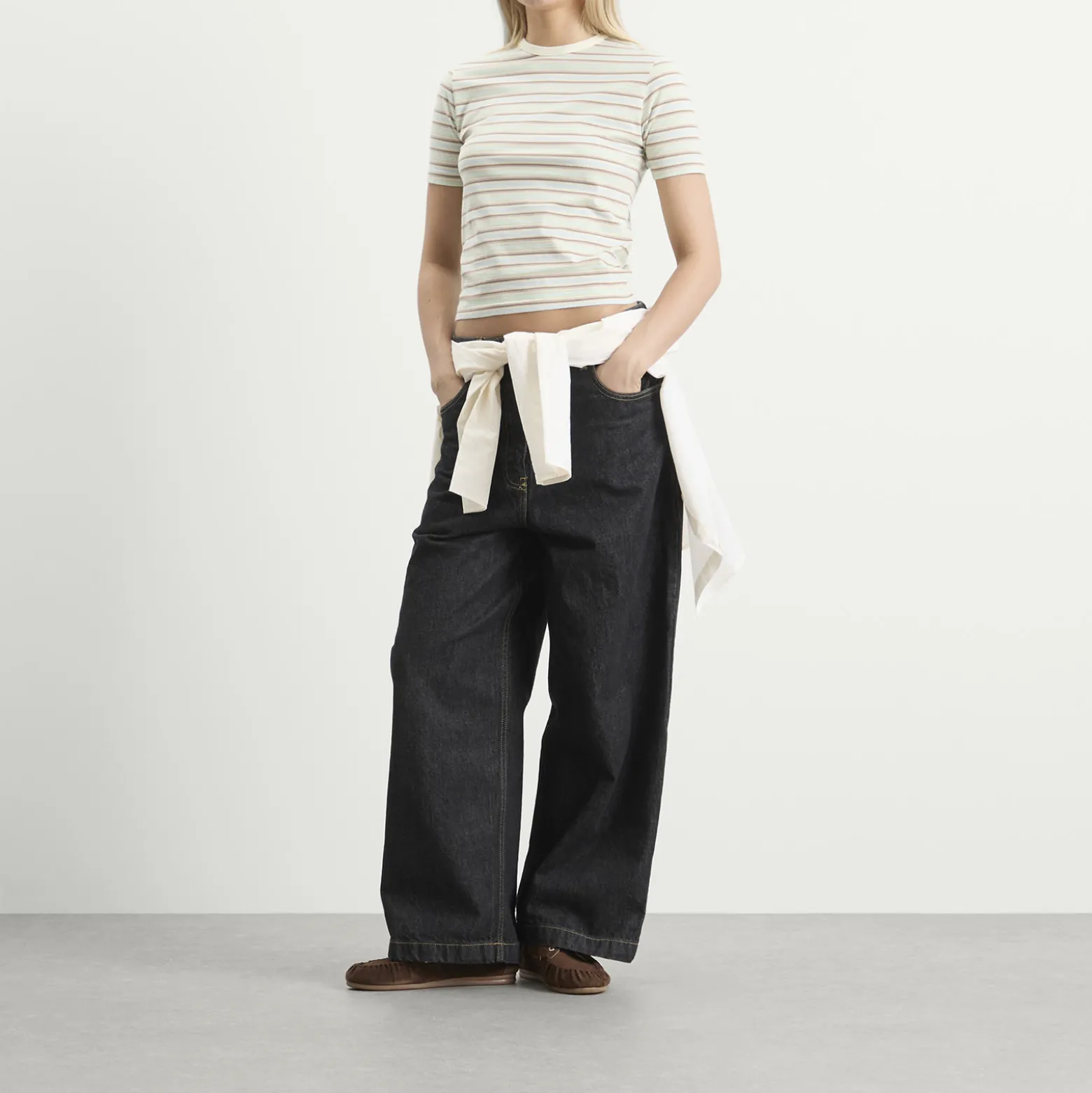 Auralee Gradient Stripe T-Shirt