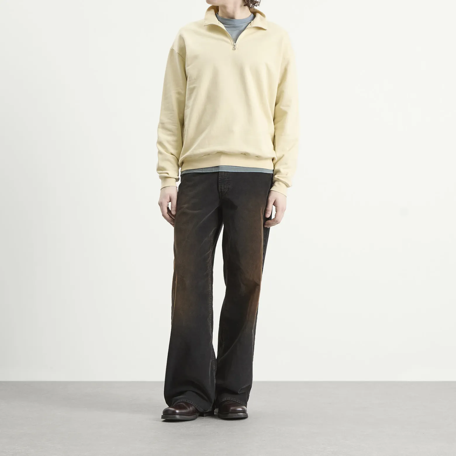 Auralee High Gauge Sweat Half Zip Jumper