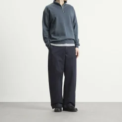 Auralee High Gauge Sweat Half Zip Jumper