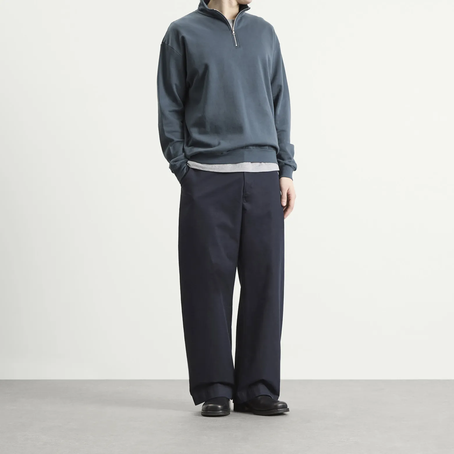 Auralee High Gauge Sweat Half Zip Jumper
