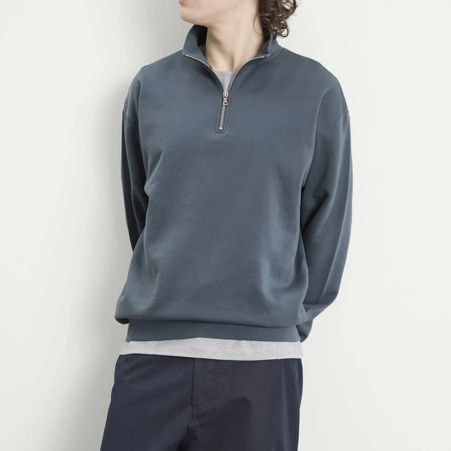 Auralee High Gauge Sweat Half Zip Jumper