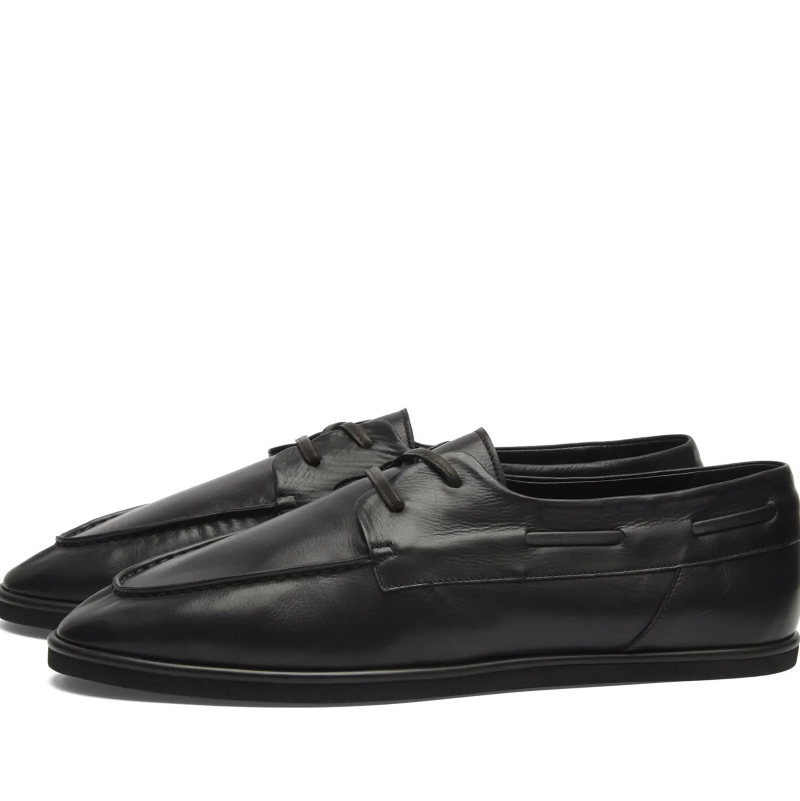 Auralee Leather Deck Shoes