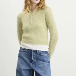 Auralee Mohair Knit Polo