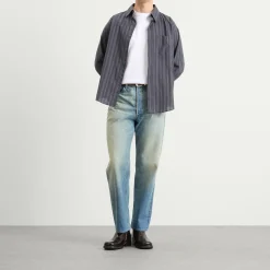 Auralee Selvedge Faded Straight Jeans