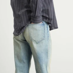 Auralee Selvedge Faded Straight Jeans