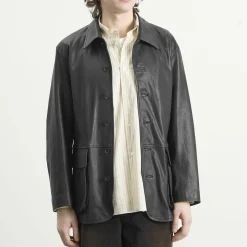 Auralee Textured Lamb Leather Blouson