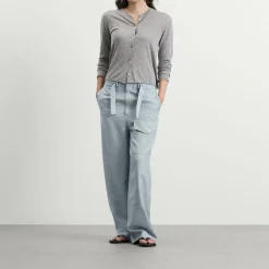 Auralee Wool Herringbone Cargo Pants