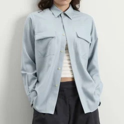 Auralee Wool Herringbone Overshirt